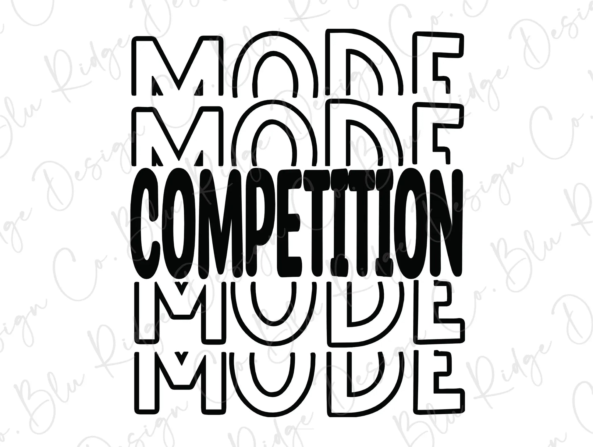 a black and white photo of the word competition