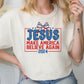 a woman wearing a t - shirt that says jesus make america believe again 2012