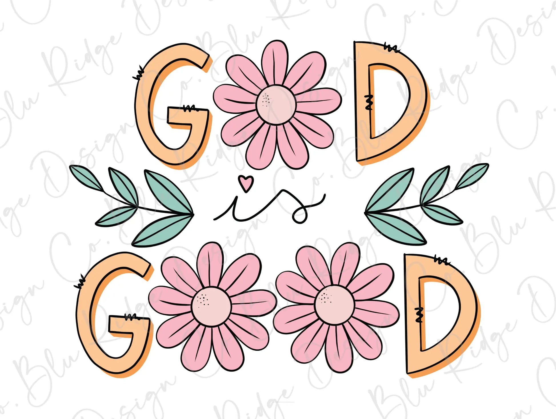 the word god is surrounded by flowers and leaves