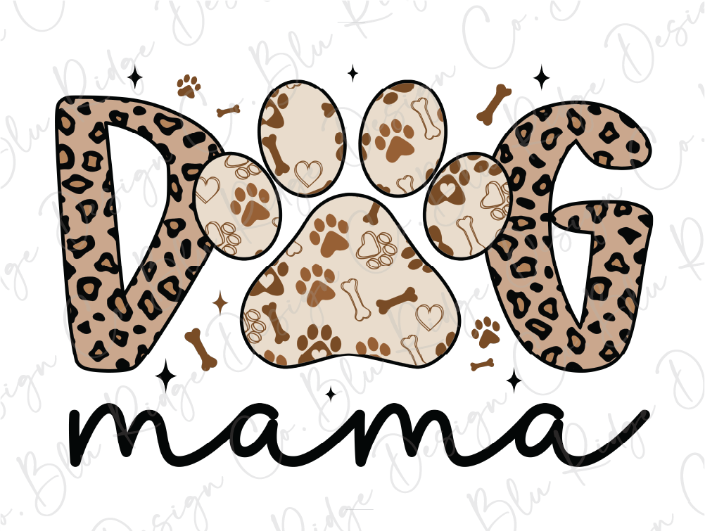 a dog paw with the word dog mama