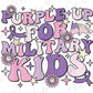 the words purple up for military kids