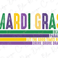 Mardi Gras Let the Good Times Roll Colorful Graphic T-Shirt
