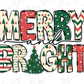 Merry and Bright Christmas Tree Graphic T-Shirt
