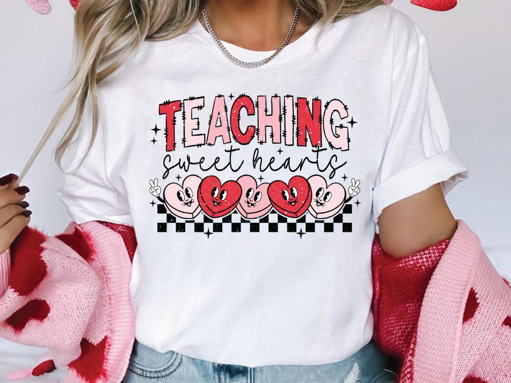 Teaching SweetHeart's Valentines Day Hearts Graphic T-Shirt