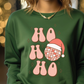 HO HO HO Christmas Disco Ball Santa Hat Graphic T-Shirt