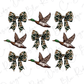 Duck Camo Coquette Bows Graphic T-Shirt