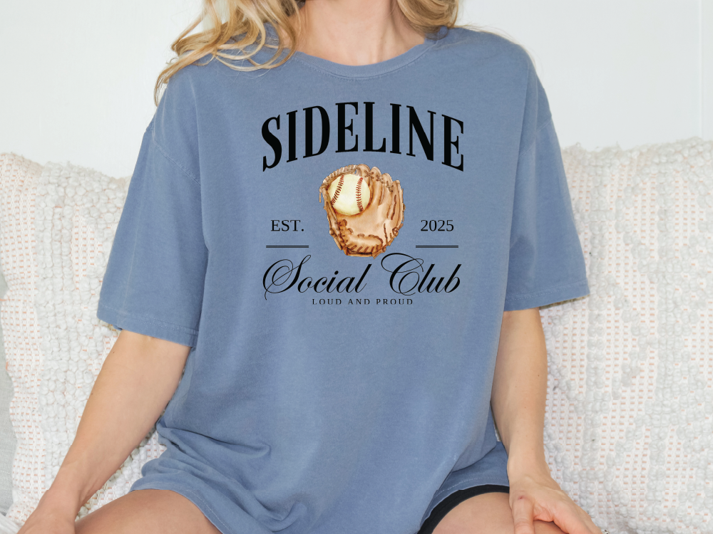 Sideline Social Club Baseball Direct to Film (DTF) Transfer - Blu Ridge ...