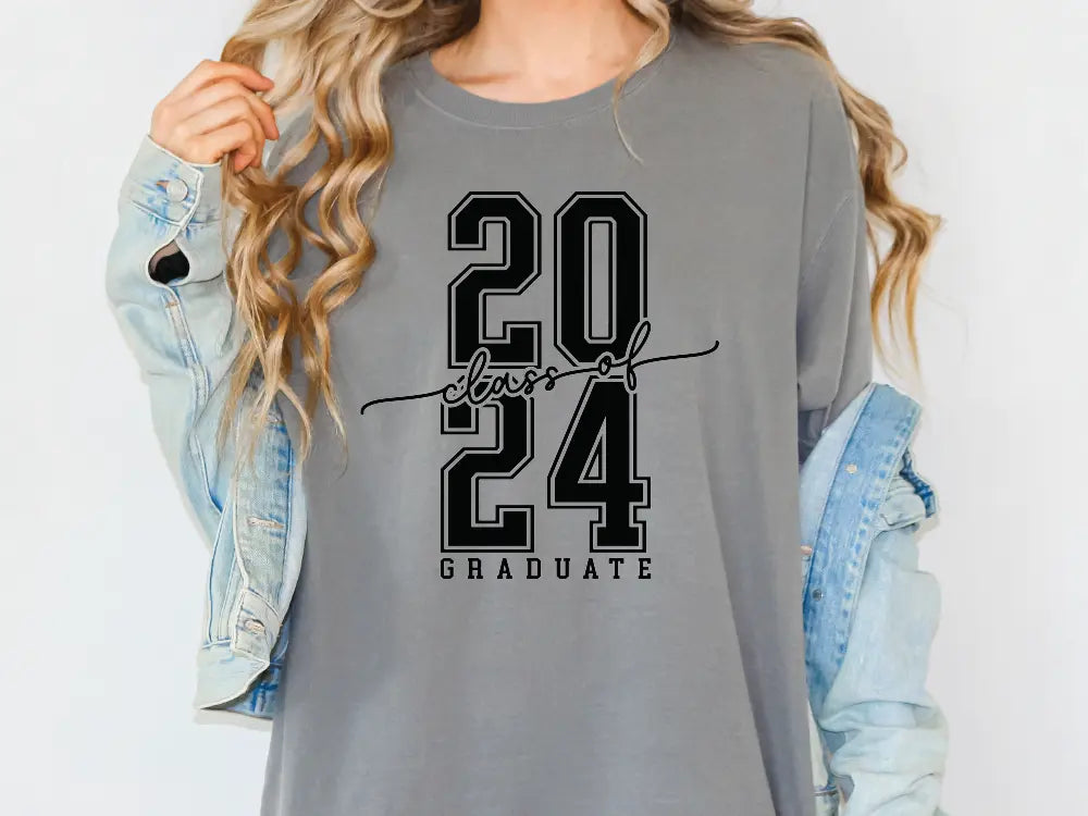 a woman wearing a gray t - shirt with the number twenty twenty twenty twenty twenty