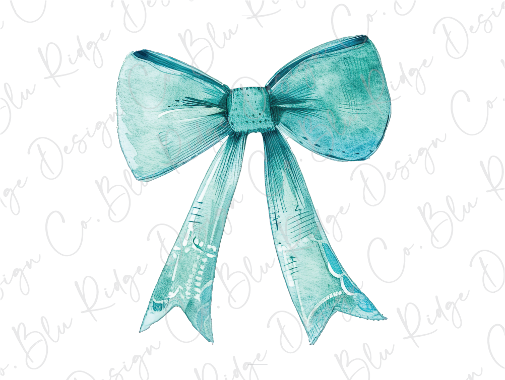 a watercolor drawing of a bow on a white background