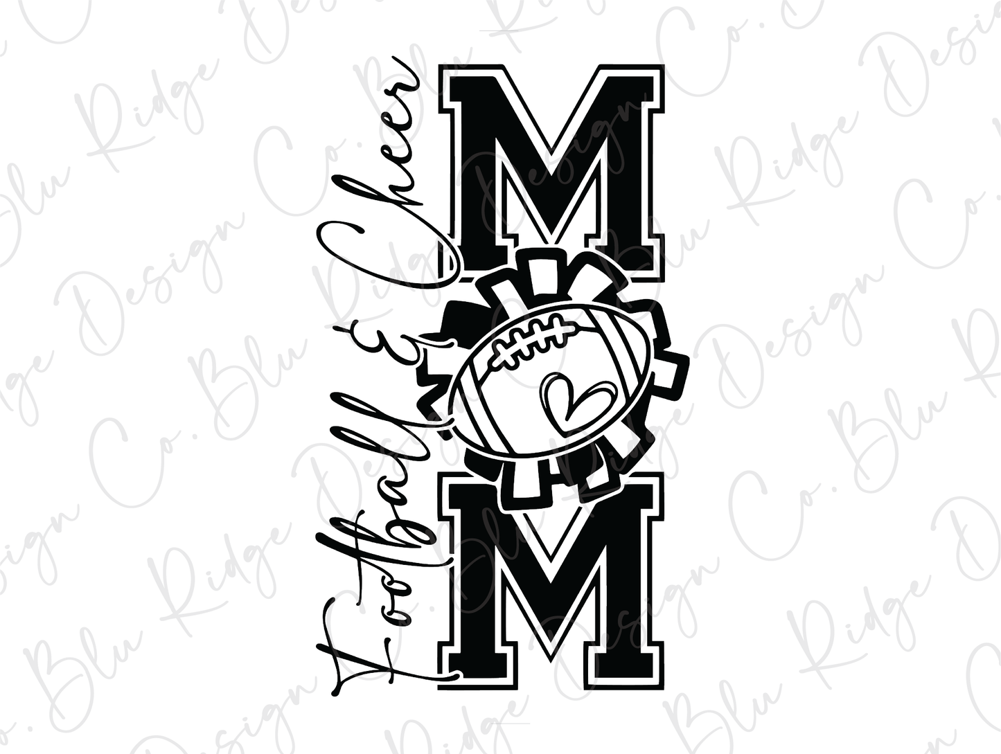 the letter m with a football on it