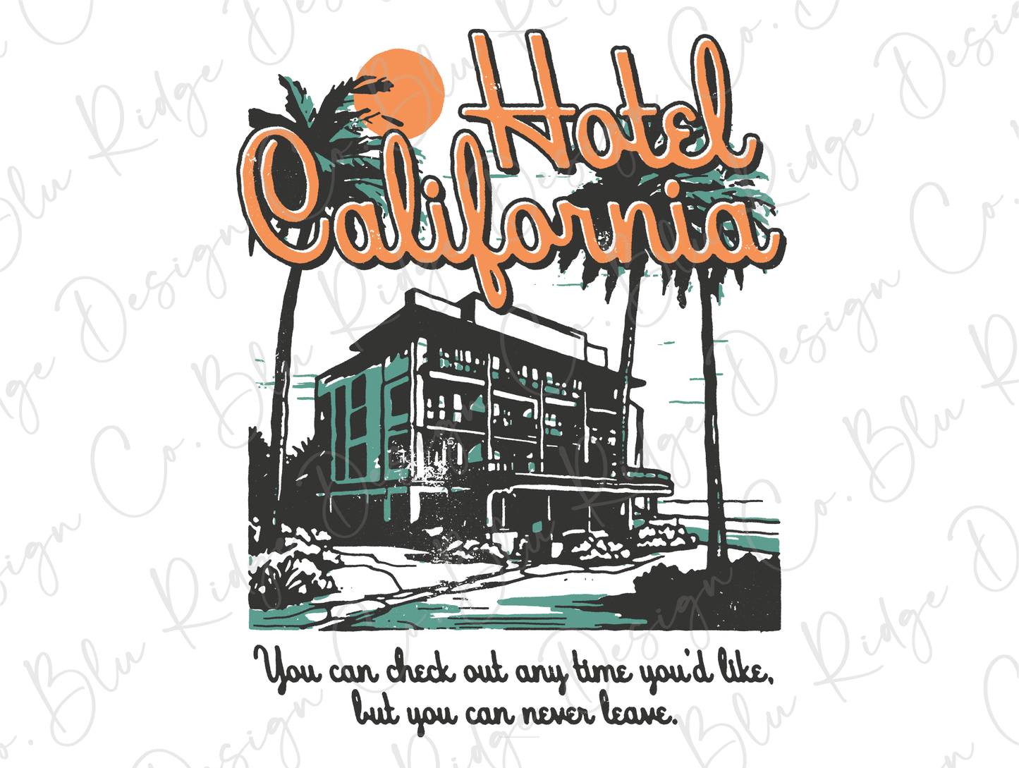 a picture of a hotel with the words hotel california on it