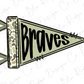 A flag with the word "Braves" written on it.