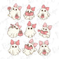 Pink Bow Ghost Collage Graphic T-Shirt