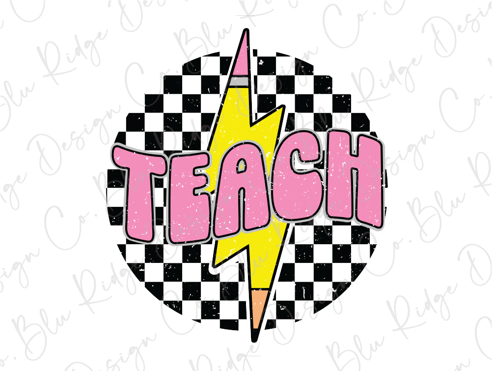 Teach Lightning Pencil Direct To Film (DTF) Transfer