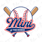 a baseball logo with the text "Mini of the Rookie" and a baseball bat crossed over a baseball.
