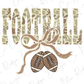the word "FOOTBALL" written in a camouflage pattern, with two footballs below it, creating a visually appealing and cohesive design.