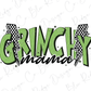 a green and black grungy logo on a white background