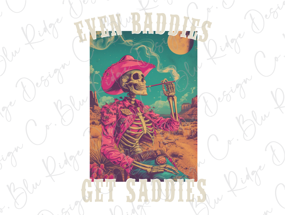 a skeleton with a pink hat smoking a pipe