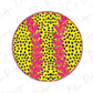 a picture of a yellow and pink plate