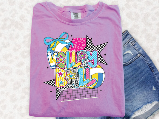 a t - shirt with a bow on it and a pair of shorts