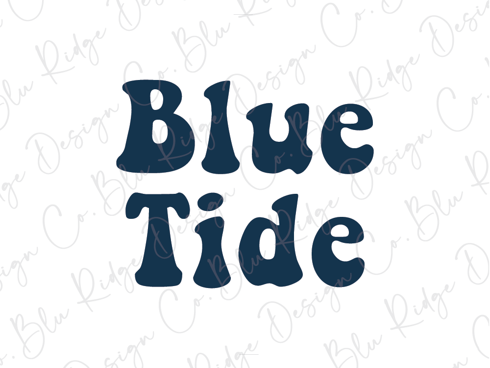 the text "Blue Tide" in a stylized font.