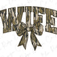 Camo Wife Coquette Bow Graphic T-Shirt