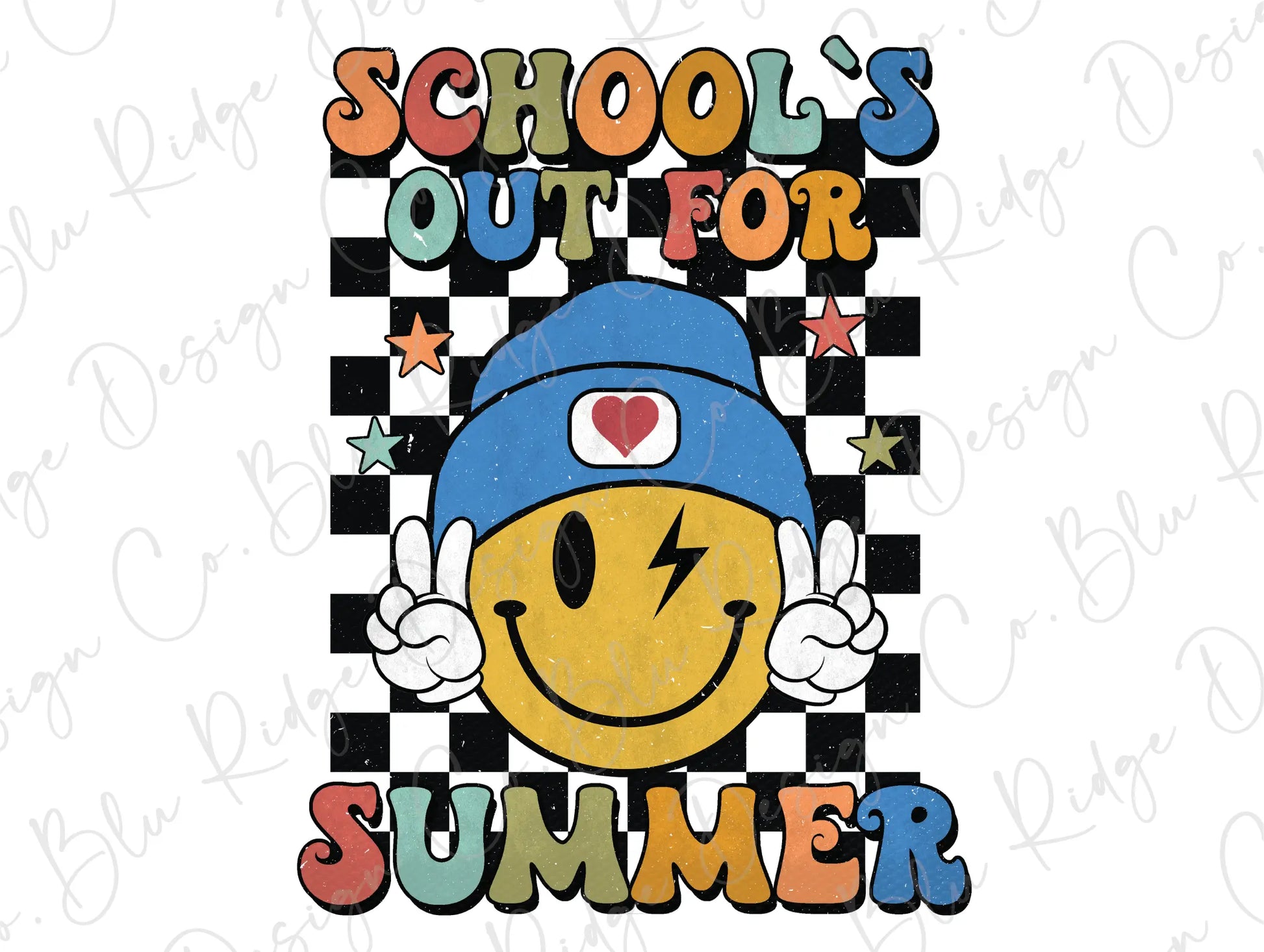 a school's out for summer with a smiley face