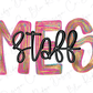 the word "MES" written in a stylized, colorful font.