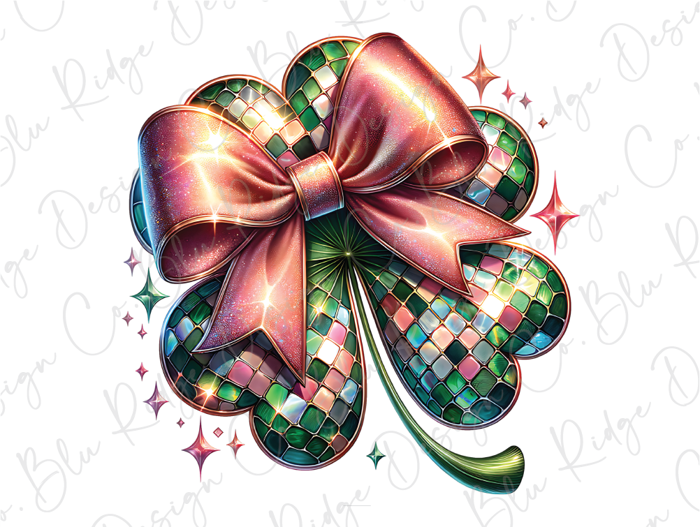 a colorful bow with stars on a white background