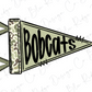 A flag with the word "BOBCATS" written on it in a stylized font.