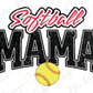 a softball ball with the word softball mama on it