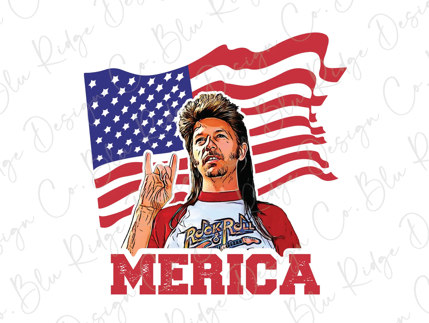 a drawing of a man in front of an american flag