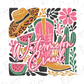 a watermelon and cowboy hat with the words, watermelon break