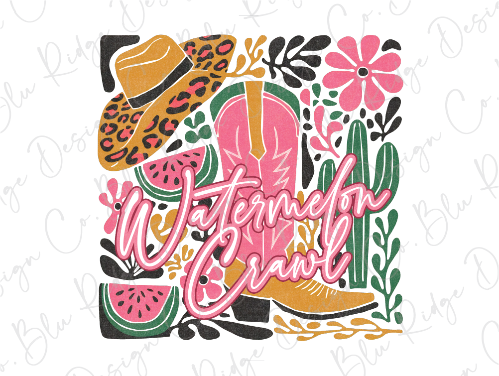 a watermelon and cowboy hat with the words, watermelon break