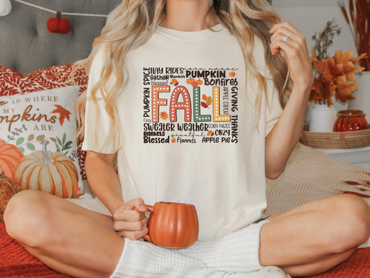 a woman sitting on a bed holding a pumpkin