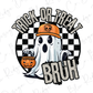 a logo for trick or treat bruh