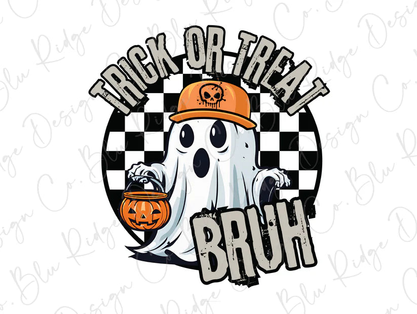 Trick or Treat Bruh Halloween Graphic T-Shirt