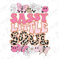 a pink and black animal print with the words sasa little soul