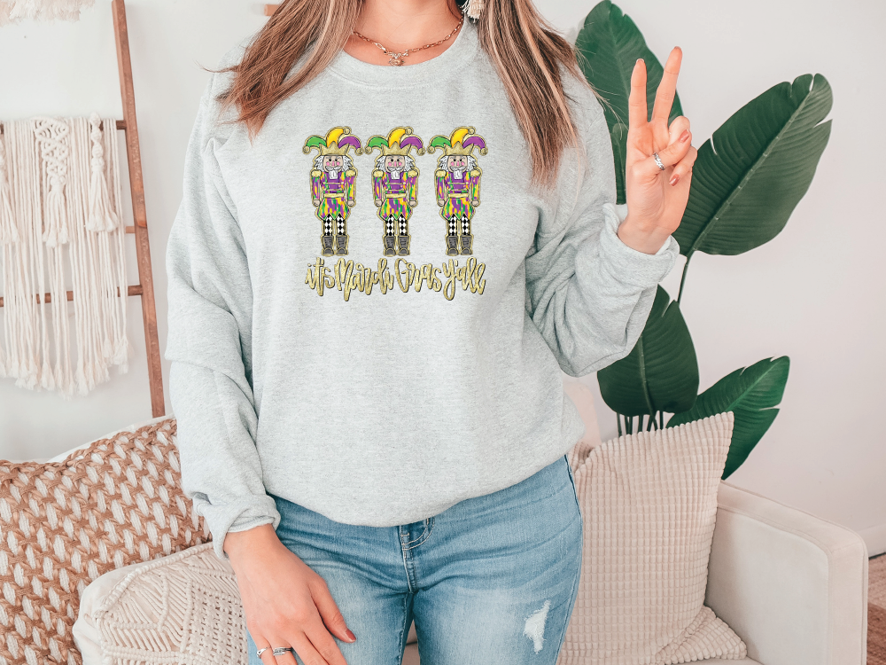 It's Mardi Gras Y'all Watercolor Nutcracker Graphic T-Shirt