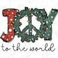 Joys to the World Christmas Wreath Graphic T-Shirt