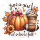 Just a Girl Who Loves Fall Graphic T-Shirt