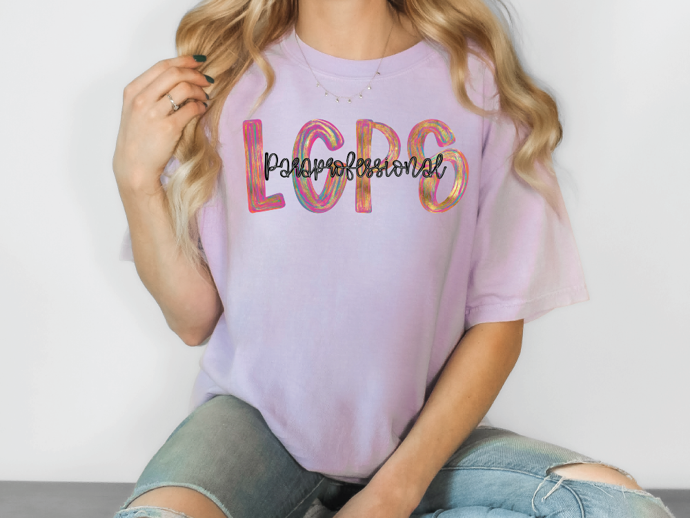 LCPS Colorful Streak Occupation Graphic T-Shirt