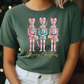 Faux Glitter Merry Christmas Coquette Nutcrackers Graphic T-Shirt