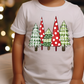 Merry Christmas Plaid, Polka Dots Christmas Trees Graphic T-Shirt