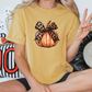 Pumpkin Leopard Bow Graphic T-Shirt