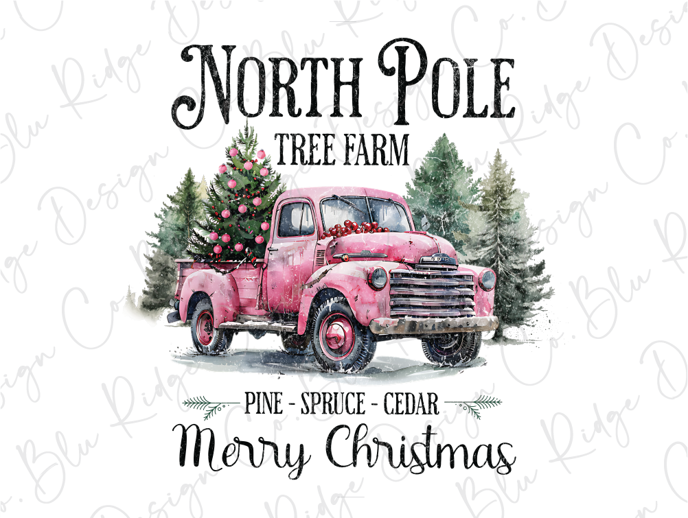 North Pole Christmas Tree Farm Graphic T-Shirt
