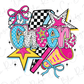 Preppy Girl Cheer Graphic T-Shirt
