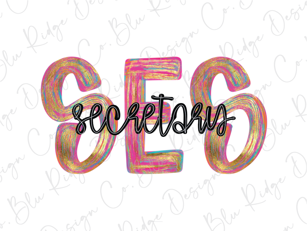 SES Colorful Streak Occupation Graphic T-Shirt