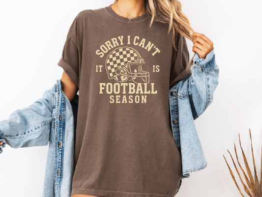 Sorry I Can't It's Football Season Graphic T-Shirt