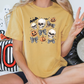 Spooky Halloween Collage Bats Pumpkins Skeleton Coquettes Graphic T-Shirt